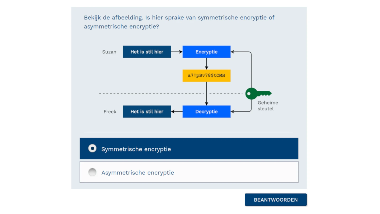 Screenshot toetsvraag